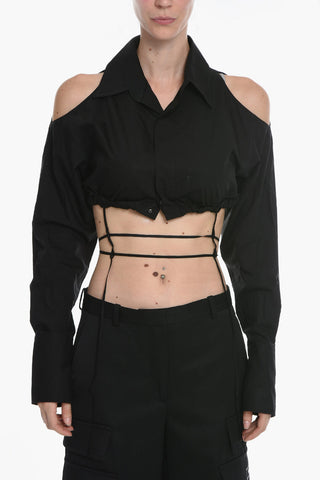 Camicia Crop Cold Shoulder