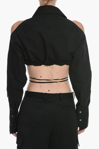 Camicia Crop Cold Shoulder