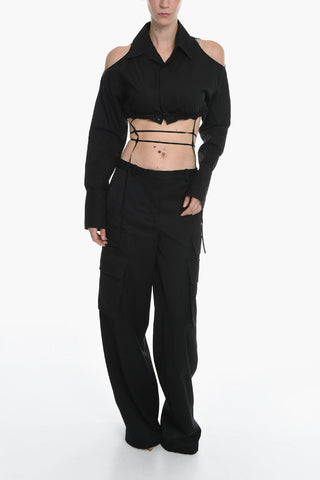 Camicia Crop Cold Shoulder
