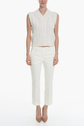 Cable Knit Sleeveless KAYA V-Neck Sweater