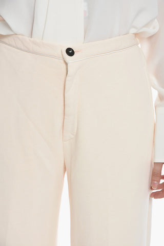 Flared Sweat Pants with Drawstring Waist