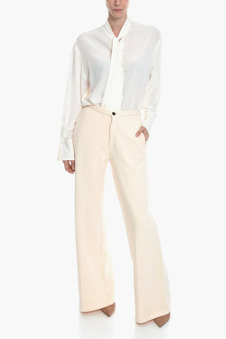 Flared Sweat Pants with Drawstring Waist