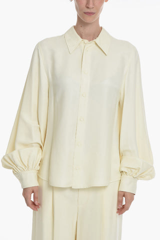 Camicia con Maniche Lunghe a Palloncino e Collo Italiano