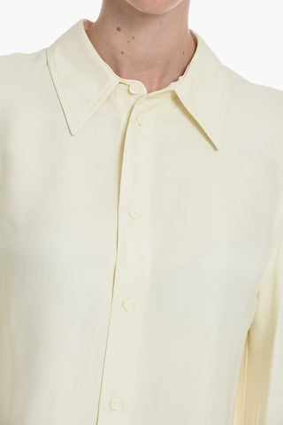 Camicia con Maniche Lunghe a Palloncino e Collo Italiano