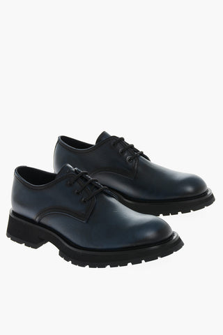 Scarpe Derby BIKER in Pelle Spazzolata