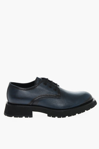 Scarpe Derby BIKER in Pelle Spazzolata