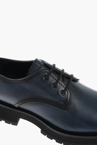 Scarpe Derby BIKER in Pelle Spazzolata