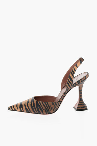 Animal Satin HOLLI Slingbacks with Spool Heel 10cm
