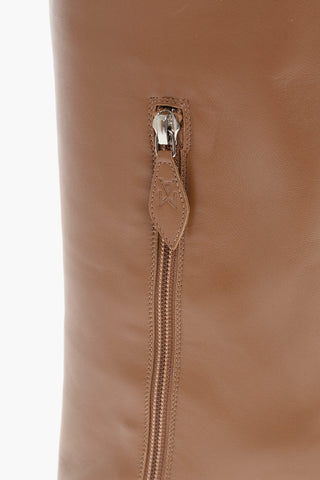 Under the Knee RAIN Leather Boots with Spool Heel 10cm