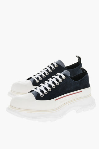 Lace-up SENSORY Suede Sneakers with Rubber Toe