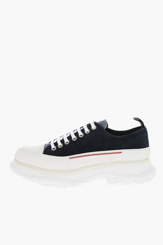 Lace-up SENSORY Suede Sneakers with Rubber Toe
