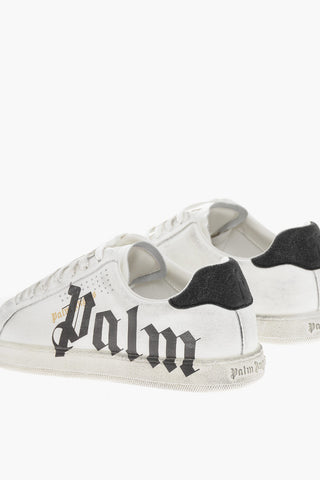 Lived-in Leather SPRAYPRINT Sneakers with Glitter Detail