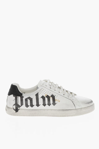 Lived-in Leather SPRAYPRINT Sneakers with Glitter Detail
