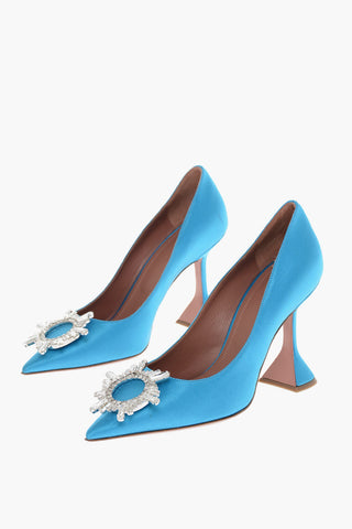 Jewel Buckle BEGUM Satin Pumps 10cm