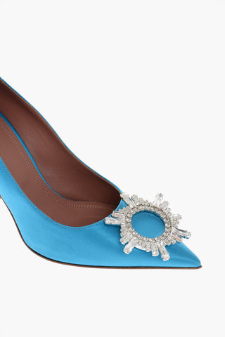Jewel Buckle BEGUM Satin Pumps 10cm