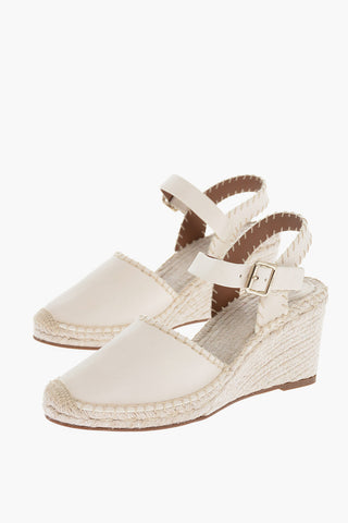 Espadrillas in Pelle LUCINDA con Zeppa 9cm