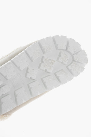 Shearling Lining Suede Mules