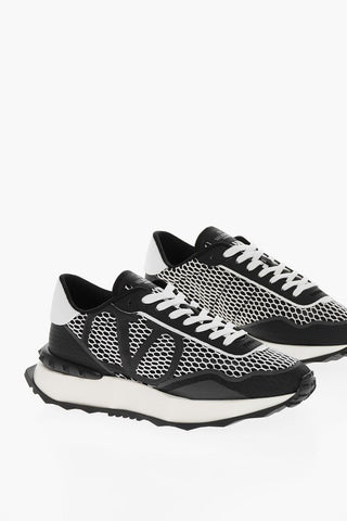 Contrasting Mesh Details Low-up Sneakers
