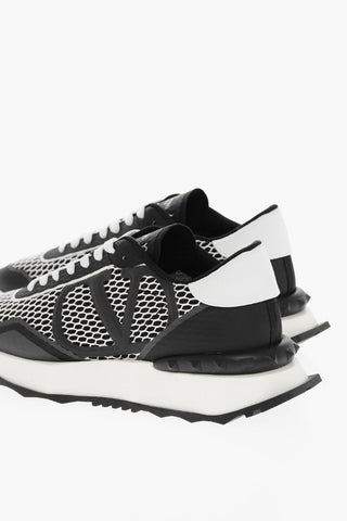 Contrasting Mesh Details Low-up Sneakers