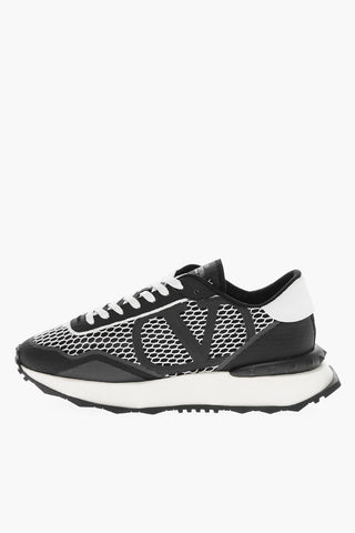 Contrasting Mesh Details Low-up Sneakers