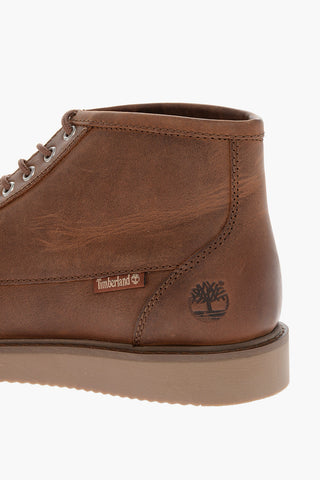 Lace-up Moc Toe CHUKKA NEWMARKET Brushed Leather Ankle Booties