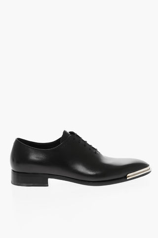 Metal Toe Lace-on Leather Okford Shoes