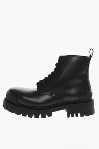 Lace-up Combat Leather STRIKE BOOTIE L20 Booties