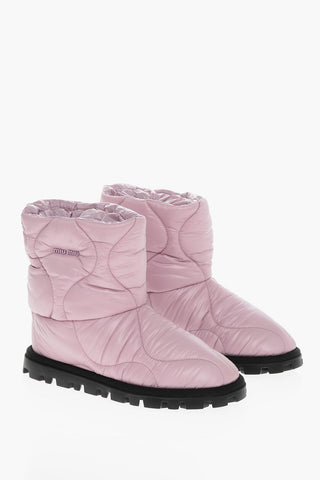 Nylon Padded Booties with Contrasting Rubber Sole