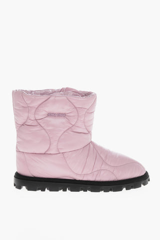 Nylon Padded Booties with Contrasting Rubber Sole