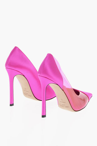 Stiletto Hell Satin CASS Pumps with Plexiglass Details 10cm