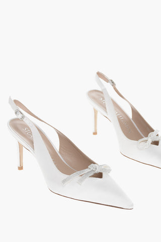 Satin BOW Slingbacks with Stiletto Heel 8cm
