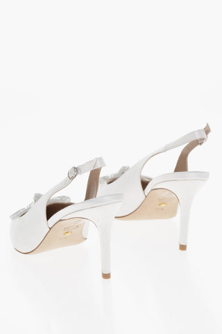 Satin BOW Slingbacks with Stiletto Heel 8cm