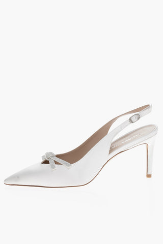Satin BOW Slingbacks with Stiletto Heel 8cm