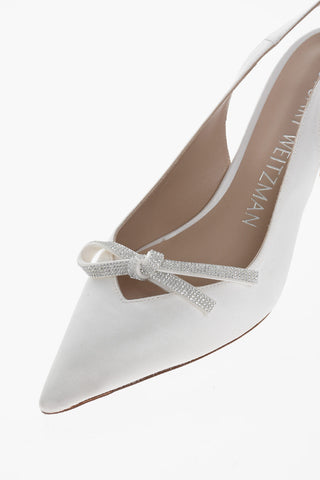 Satin BOW Slingbacks with Stiletto Heel 8cm