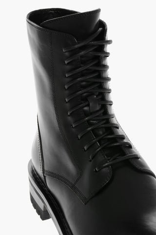 Lace-up ALEC Leather Combat Booties with Carrion Sole