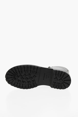 Lace-up ALEC Leather Combat Booties with Carrion Sole