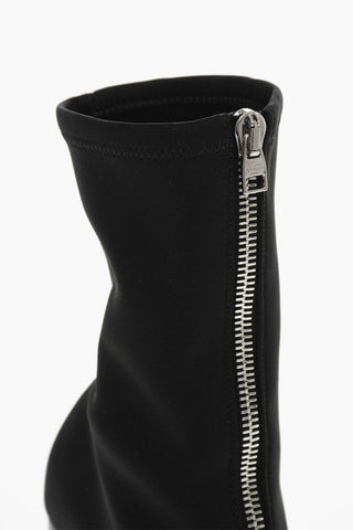 Shiny Heel Full Zip Sock Booties 11cm