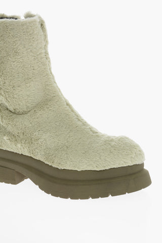 Eco-fur Booties with Rubber Sole