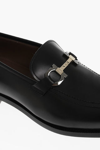 Logoed Buckle LEWIS Leather Loafers