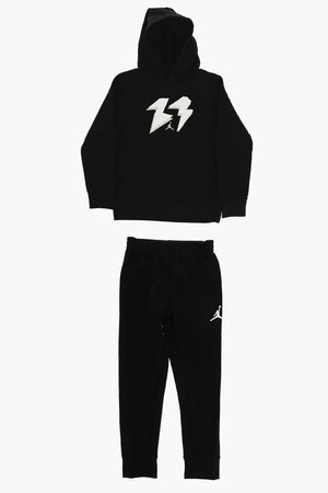 AIR JORDAN 기모 코튼 스웨트셔츠 및 조거 팬츠 로고 엠보싱