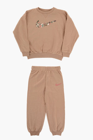 Set aus Rundhals-Sweatshirt und Joggers aus gebürsteter Baumwolle