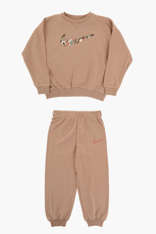 Set aus Rundhals-Sweatshirt und Joggers aus gebürsteter Baumwolle