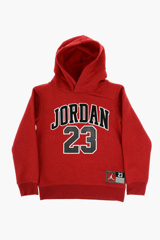 AIR JORDAN Fleeced Cotton Hoodie and Joggers Set with Printed Logo
