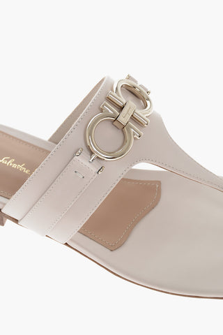Leather RIKIS Thong Sandals with Logoed Buckle