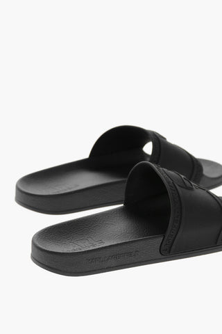 Embossed Logo KARL ICONIC Rubber Slippers