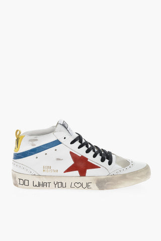 Lived-in MID STAR Leather Sneakers