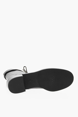 Leather SONDRA Combat Booties with Beads