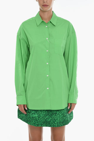 Camicia LUA Oversize in Tinta Unita con Taschino
