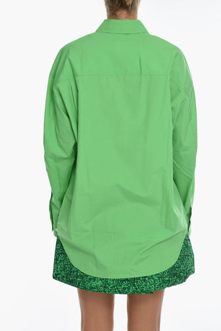 Camicia LUA Oversize in Tinta Unita con Taschino