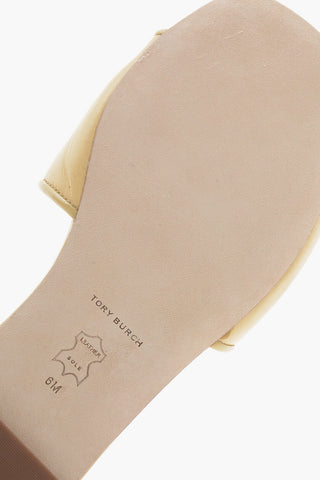 Slippers in Pelle con Logo in Metallo